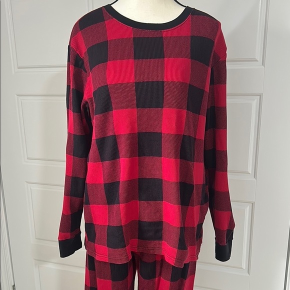 The Children's Place Adult Red and Black Buffalo Check Holiday Christmas Pajamas - Picture 5 of 10
